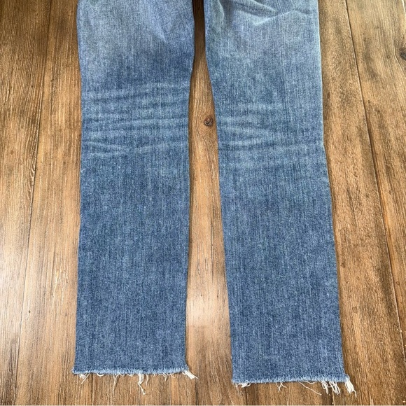 Rag & Bone Dre Low Rise Ankle Slim Boyfriend Jean Distressed blue 24 Raw Hem - Picture 13 of 13